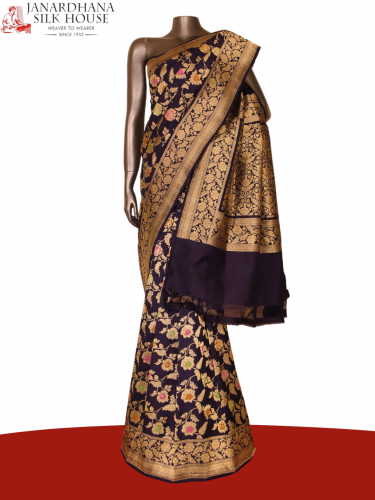 Contemporary Meenakari Designer Banarasi Silk Saree